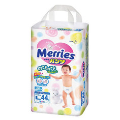 Трусики-подгузники для детей Merries, L 9-14 кг, 44 шт.
