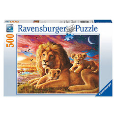 Пазл "Семья львов" Ravensburger, 500 деталей