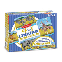 Набор напольных пазлов Melissa &amp; Doug "Сафари" 4 в 1