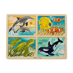 Набор пазлов Melissa &amp; Doug "Морская жизнь" 4 в 1