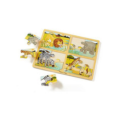 Набор пазлов Melissa &amp; Doug "Сафари" 4 в 1