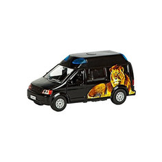 Металлическая машина Пламенный мотор"Аэрография", свет, звук, открывающиеся двери, 13см