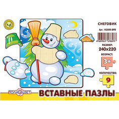 Пазлы вставные СНЕГОВИК Полноцвет
