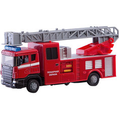 Машинка Autotime Пожарная машина Scania Fire с лестницей, 1:48