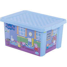 Ящик для хранения игрушек "X-BOX" "Свинка Пеппа" 17л, Little Angel, голубой