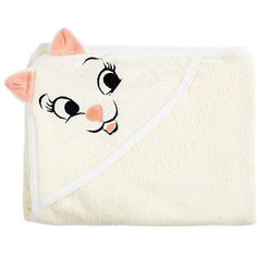 Полотенце с капюшоном Кошки Fun Dry, Twinklbaby, светло-бежевый с персиковыми ушками