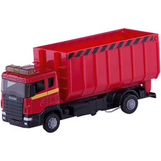 Машина Autotime "SCANIA", стройконтейнер, 1:48, красная