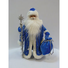 Дед Мороз в голубой шубе, 40 см, в полибеге Mag2000