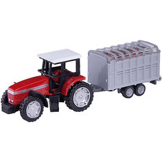 SIKU 1640 Трактор с прицепом для скота