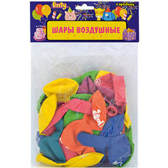 Воздушные шары ACTION! "С Днем Рождения!" латексные без рисунка 25см, 50шт