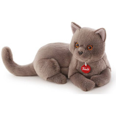 Серый кот Помпео, 38 см, лежачая, Trudi
