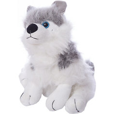 Мягкая игрушка Abtoys Собака серая с белым, 18 см