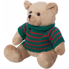 Мягкая игрушка Abtoys Медведь  в свитере, бежевый, 12 см