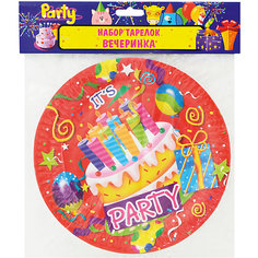 Одноразовые тарелки ACTION! Вечеринка, 6шт