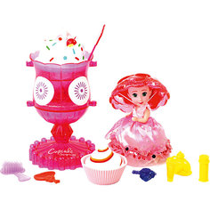 Игровой набор Cupcake Sunrise «Мороженое-туалетный столик с куклой-капкейк» Emco