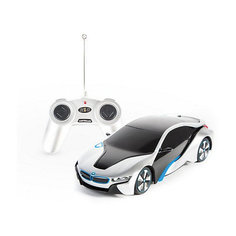 Радиоуправляемая машинка Rastar "BMW I8" 1:24, серебристая
