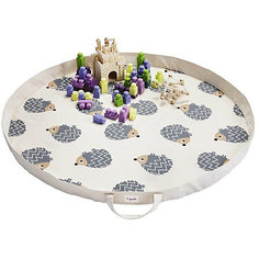 Игровой коврик-сумка 3 Sprouts Серый ёжик (Gray Hedgehog SPR1302). Арт. 00050