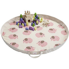 Игровой коврик-сумка 3 Sprouts Розовый слоник (Pink Elephant SPR1301). Арт. 00048