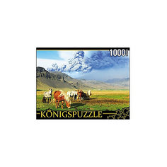 Пазл Konigspuzzle "Лошади и вулкан" 1000 элементов