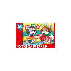 Пазл Konigspuzzle "История щенков" 60 элементов