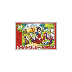 Мега-пазл Konigspuzzle "Белоснежка и семь гномов" 24 элемента