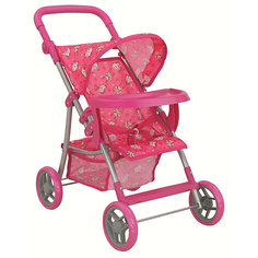 Коляска для кукол Buggy Boom , розовый с мишками
