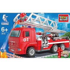 Конструктор "КАМАЗ: пожарная машина с лестницей", с фигуркой, 126 дет. Город мастеров