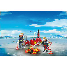 Конструктор Playmobil "Городской Аэропорт" Операция по тушению пожара с водяным насосом