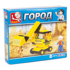 Конструктор "Город: Экскаватор", 62 детали, Sluban