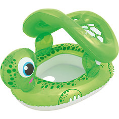 Лодочка с отверстиями для ног и тентом Черепаха, Bestway