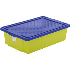 Ящик для хранения игрушек средний 30л на колесах, Little Angel, фисташковый