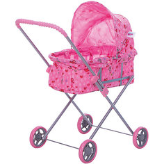 Коляска для кукол Buggy Boom , светло-розовый с сердечками
