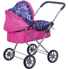 Коляска для кукол Buggy Boom , розово-синий с кольцами