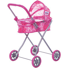 Коляска для кукол  Buggy Boom , розовый с цветами