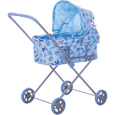 Коляска для кукол Buggy Boom , голубой с бантиками