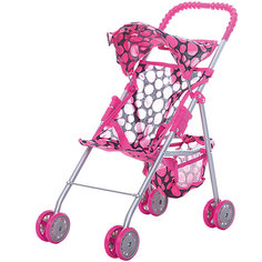 Коляска для кукол с козырьком Buggy Boom , В розовый горошек