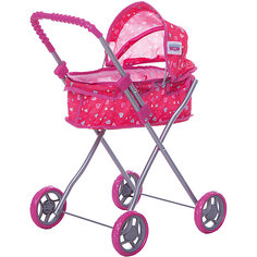 Коляска для кукол Buggy Boom , розовый с сердечками