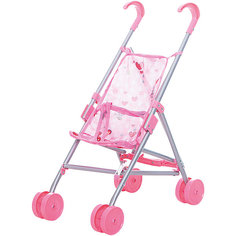 Коляска-трость для кукол Buggy Boom , светло-розовый с сердечками