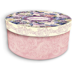 Коробка подарочная "Лиловые букеты", 14х14х7см., Феникс-Презент