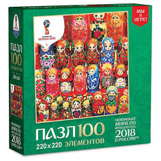 Пазл Origami FIFA-2018 "Матрёшки" Деревянные куклы, 100 элементов