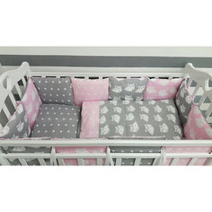 Детское постельное белье 3 предмета By Twinz, Совы, розовый