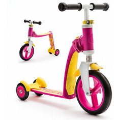 Трехколесный самокат-трансформер Scoot&amp;Ride «Highway Baby Plus», желто-розовый Scoot&Ride