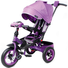 Трёхколёсный велосипед Moby Kids "Leader 360° Air Car" 12x10, фиолетовый