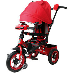Трёхколёсный велосипед Moby Kids "Leader 360° Air Car" 12x10, красный