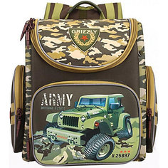 Рюкзак Grizzly с мешком для обуви, оливковый