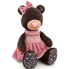 Мягкая игрушка Orange "Choco&amp;Milk" Медвежонок Milk в розовом бархатном платье, 25 см