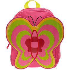 Рюкзак "Бабочка", цвет фуксия с зеленым 3D Bags
