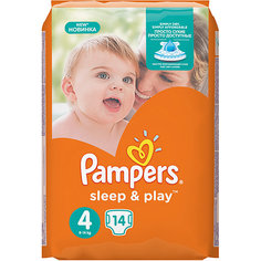 Подгузники Pampers Sleep &amp; Play Maxi, 8-14 кг., 14 шт.