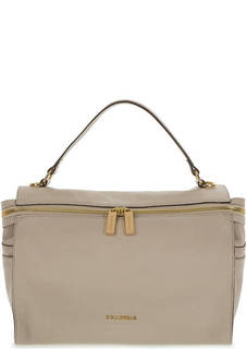 Кожаная сумка с одним отделом Coccinelle