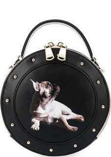 Маленькая кожаная сумка с принтом Fiato Dream